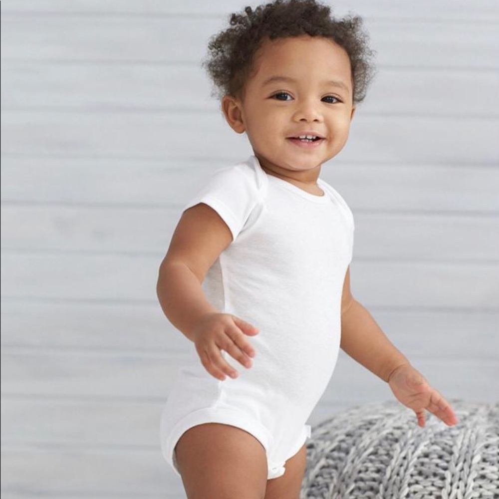 🎁 Set of 3 - White Short Sleeve Onesies